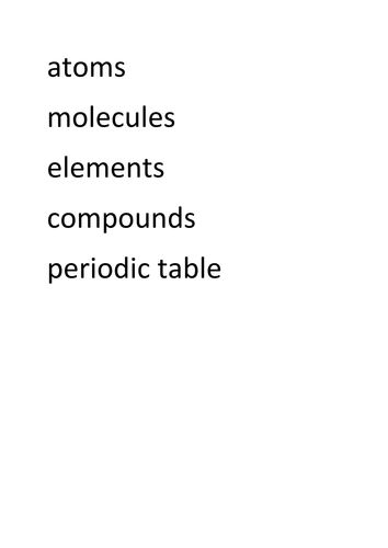 Atoms worksheet