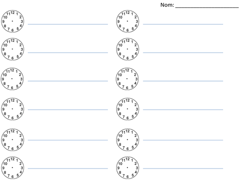 Telling the time | Teaching Resources