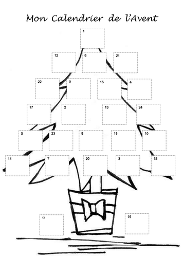 Mon calendrier de l'Avent
