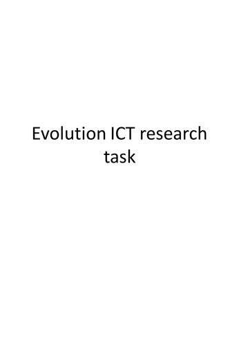 Evolution ICT research task - Gateway B2