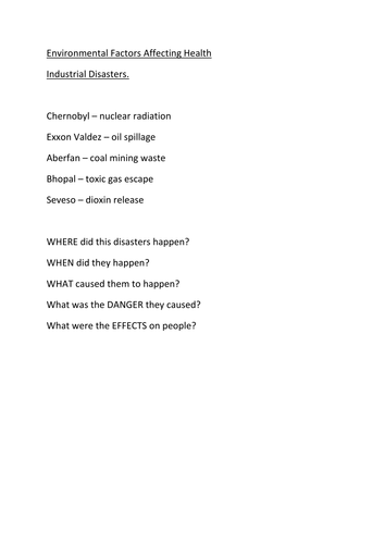 environmental factors that effect health