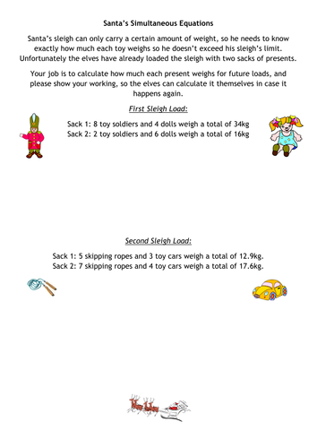 Santa's Simultaneous Equations