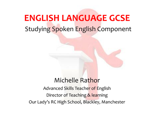 Guide to teaching spoken language study