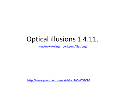 Fun Activity  - Optical Illusions