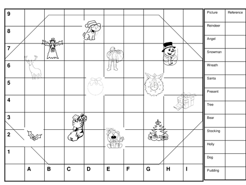 worksheets printable ks3 Grid  Christmas References kerrycaps Activity by