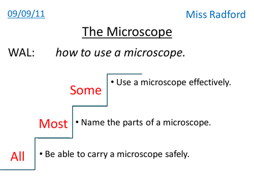 1.1 The microscope - Year 7