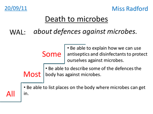 Death to microbes - Year 8