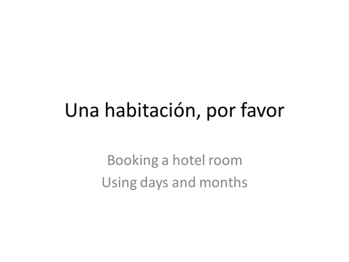 Booking into a hotel