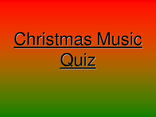 Music Christmas Quiz | Teaching Resources