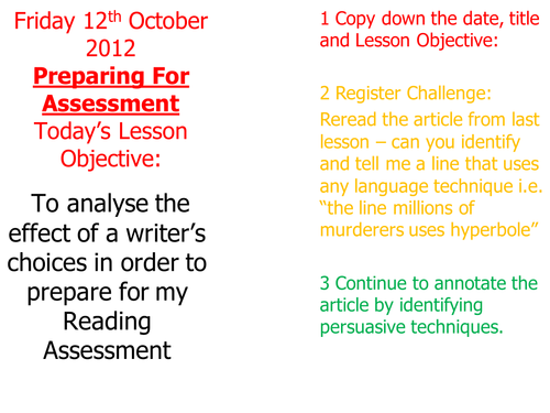 2012 Death Penalty Lesson 5 Reading AFs PEA