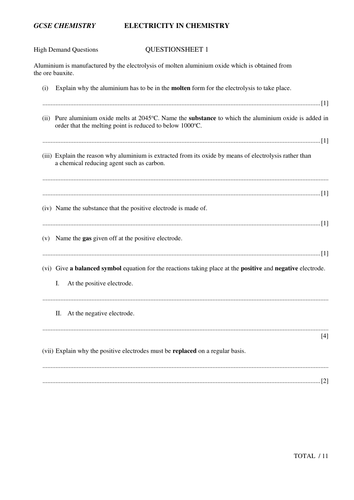 GCSE electricity questions and answers