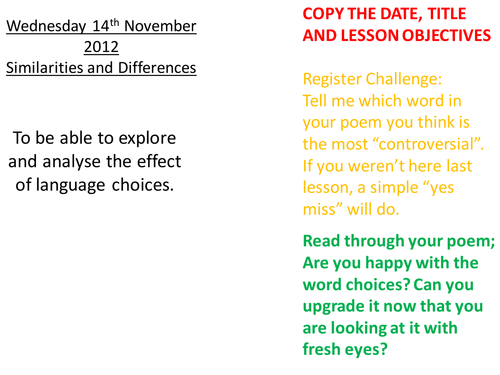 Poetry Scheme - 3 Poems - Education For Leisure 2