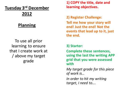 Poetry Scheme - 3 Poems - lesson 11 Planning Write