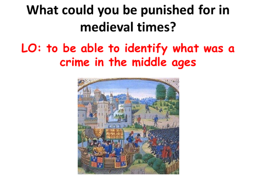 Crime and punishment in the Middle ages