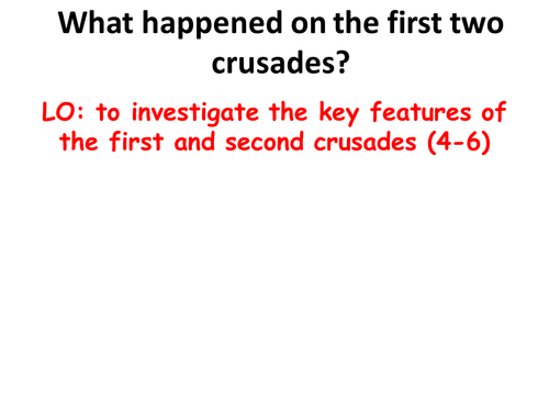 First and Second Crusades