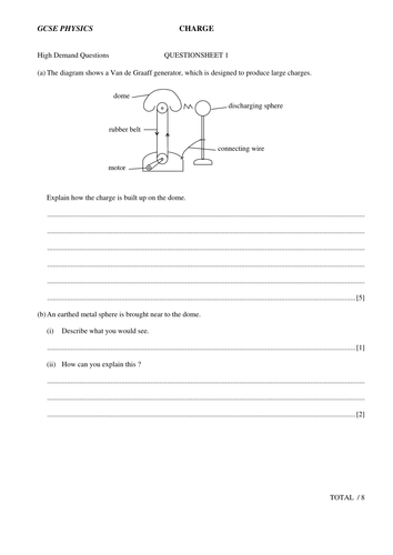 electricity and charge gcse questions and answers