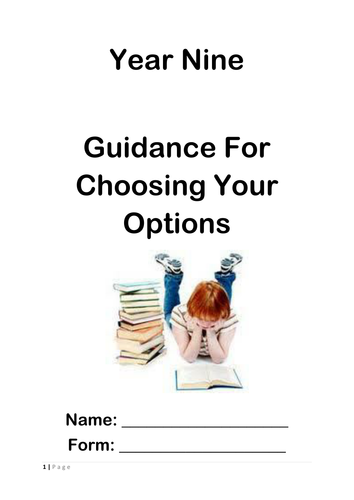 Gcse Options Booklet Teaching Resources