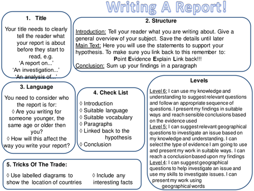 writing a report ks4