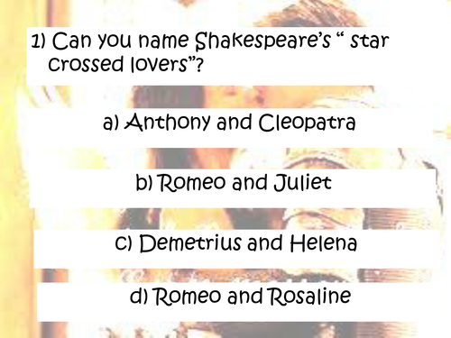 Love In Literature Themes Starter Quiz