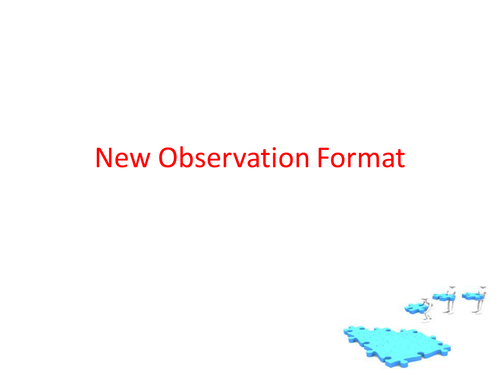 Observation Proposed Ideas For New Format