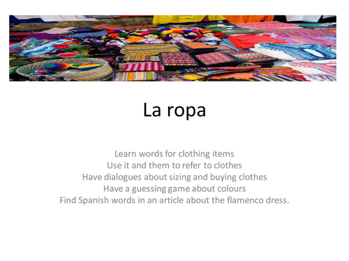 Spanish clothes tutorial