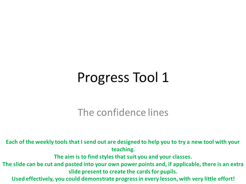 Driving Progress - Confidence Lines