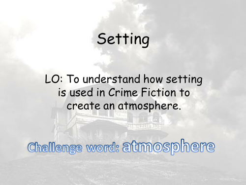 Writing To Describe - Crime Setting