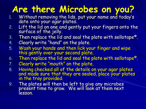 GROWING MICROORGANISMS