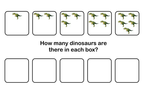 Dinosaur themed resources counting