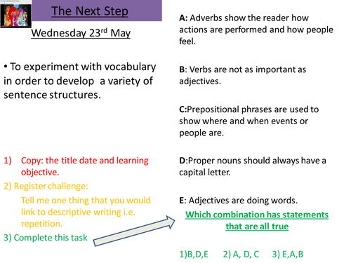 Creative Writing - Scene From A Film Lessons (7)