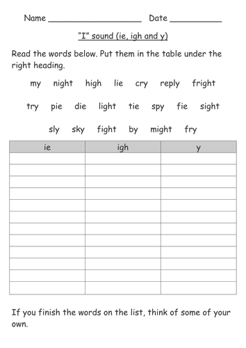Worksheets Igh Worksheets ie igh or y by beckieboo90 teaching resources tes y