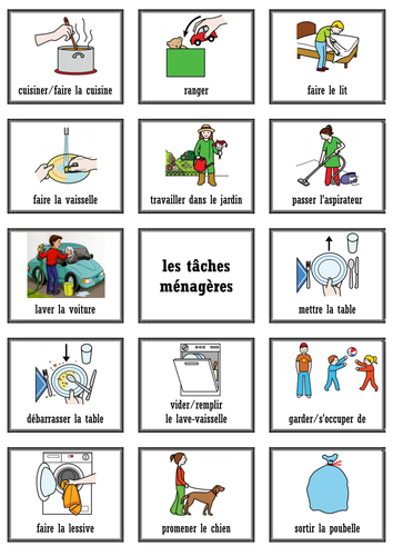 Notes Taches Menageres Teaching Resources