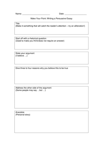 speech writing frame ks3