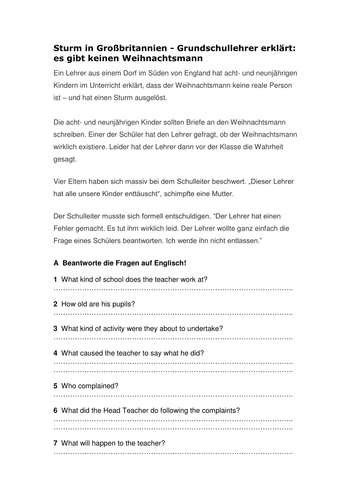 2 Christmas-themed GCSE style questions