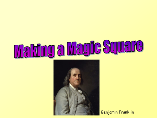 Making a Magic Square