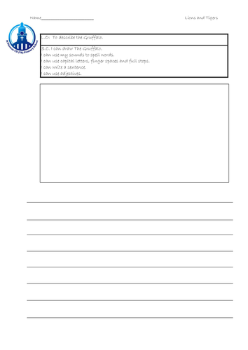 Draw and Describe the Gruffalo.