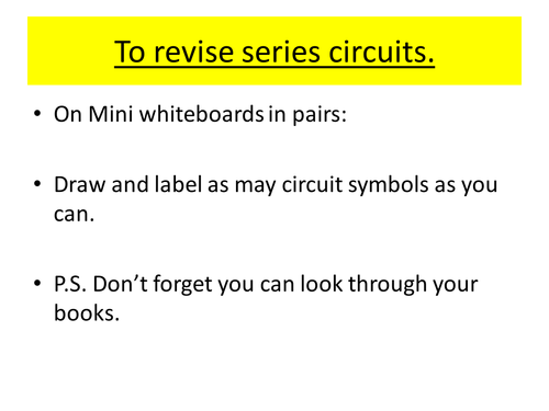 Series circuits