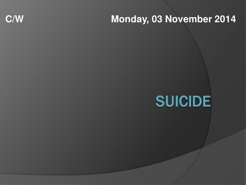 Suicide - Background Information