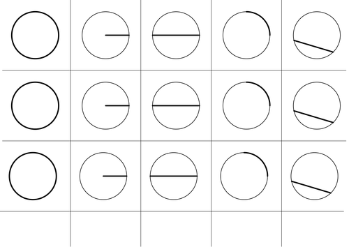 Circle Properties Matching Activity