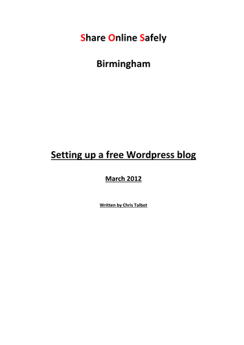 Wordpress blog set up