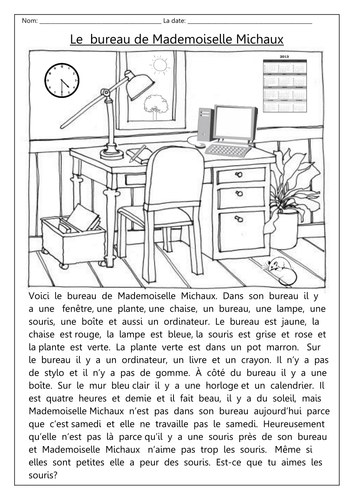 Le bureau de Mademoiselle Michaux
