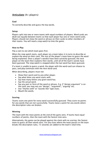 Psychology and Religion Key Word Games