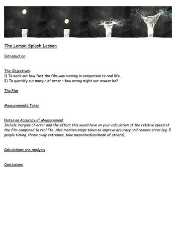 The Lemon Splash Lesson