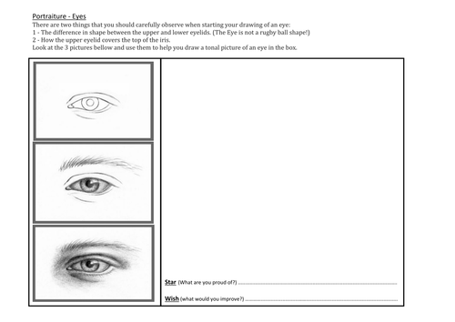 Facial Features Drawing Homework Sheets Teaching Resources