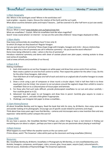 Snowflakes, symmetry...cross-curricular afternoon