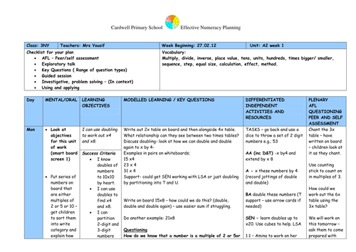 Y3 Numeracy Block A unit 2
