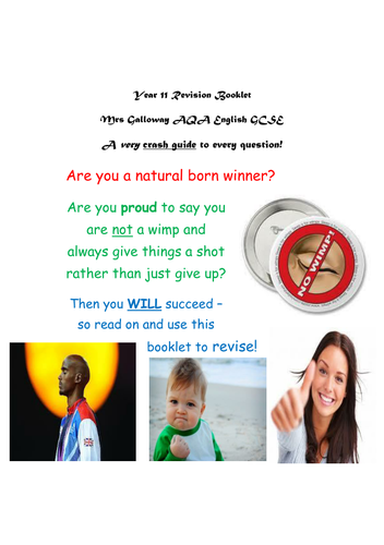 A very CRASH guide to English GCSE AQA