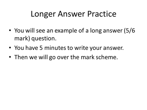A level Biology Unit 1 Longer answer practice