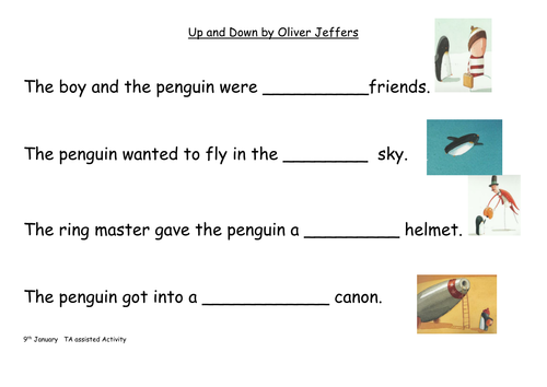 Up And Down By Oliver Jeffers Teaching Resources