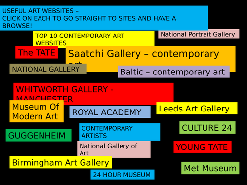 USEFUL ART WEBSITE LINKS